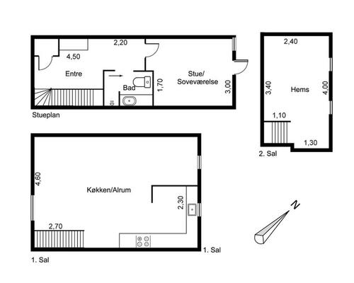 2 værelses hus i Skanderborg