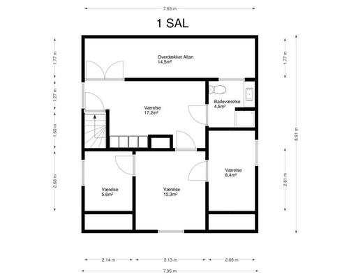 4 værelses hus i Hovedgård