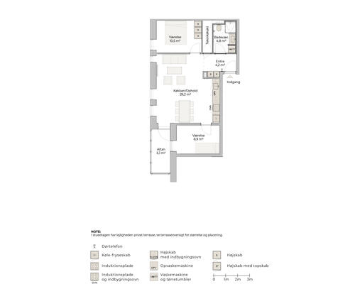 3 værelses lejlighed i Risskov