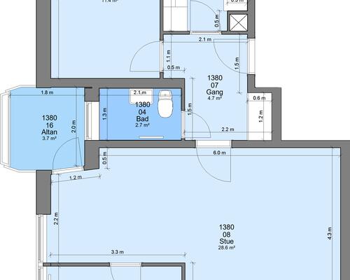3 værelses lejlighed i Randers NØ