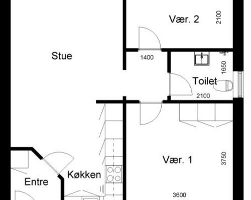 3 værelses lejlighed i Roslev