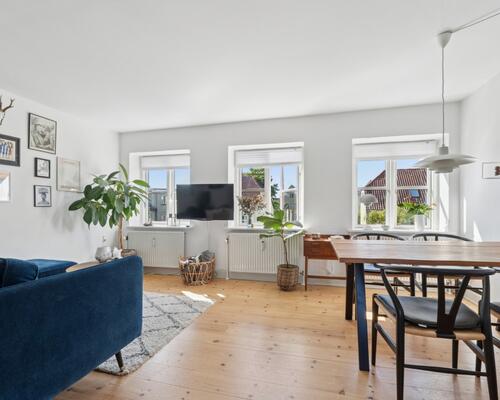 Hyggelig lejlighed med charmerende udsigt
