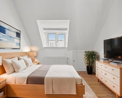 Hyggelig lejlighed med charmerende udsigt