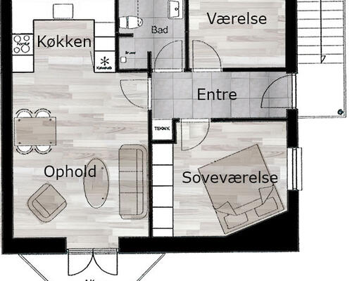 3 værelses lejlighed i Aabenraa