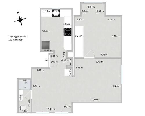 2-Værelses Lejlighed I Frederikshavn