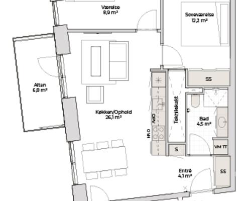 3 værelses lejlighed i Nørresundby