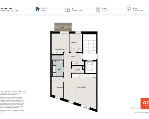 4 værelses lejlighed i Odense C