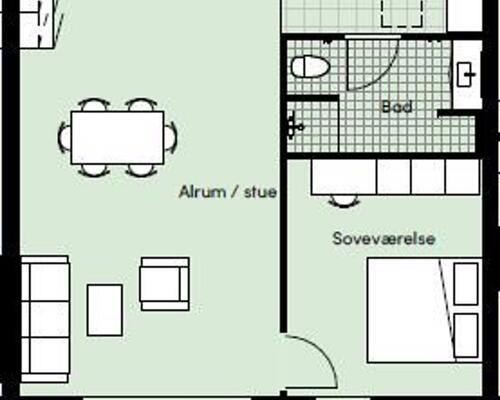 1 værelses lejlighed i Tørring