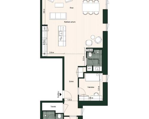 2 værelses lejlighed i Odense C