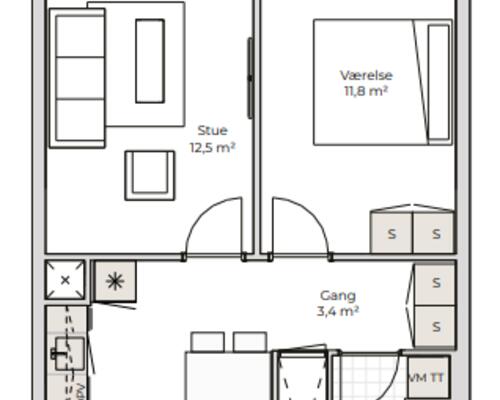 2 værelses lejlighed i Nørresundby