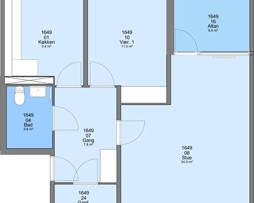 2 værelses lejlighed i Frederikshavn