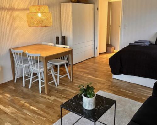 Lille hyggelig møbleret lejlighed med bedste beliggenhed.