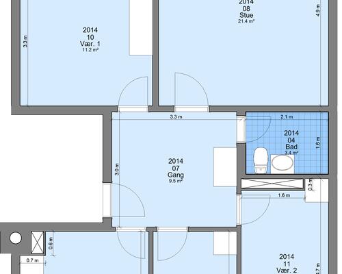 4 værelses lejlighed i Randers NØ