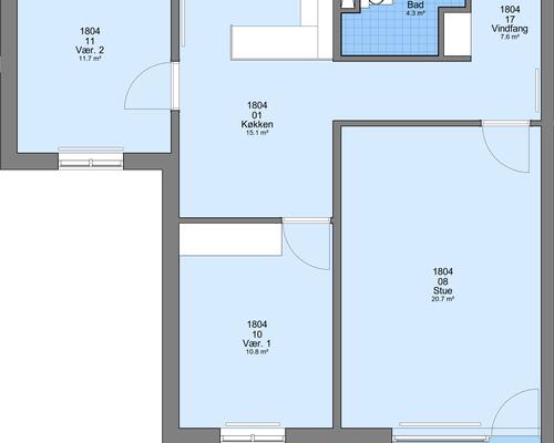 3 værelses lejlighed i Frederikshavn