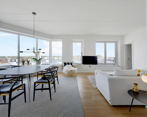 Stor, unik 4-værelses penthouse lejlighed med fantastisk udsigt i AstaHus