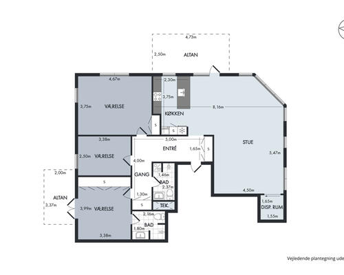 Stor, unik 4-værelses penthouse lejlighed med fantastisk udsigt i AstaHus