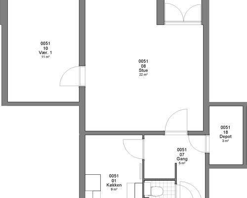 2 værelses lejlighed i Haderslev