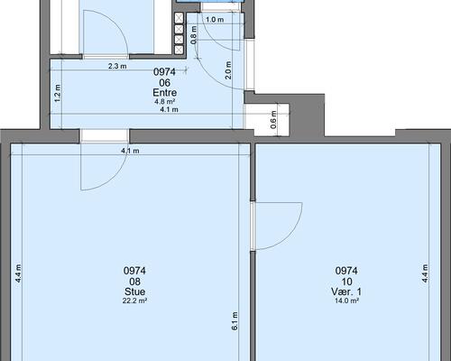 2 værelses lejlighed i Randers