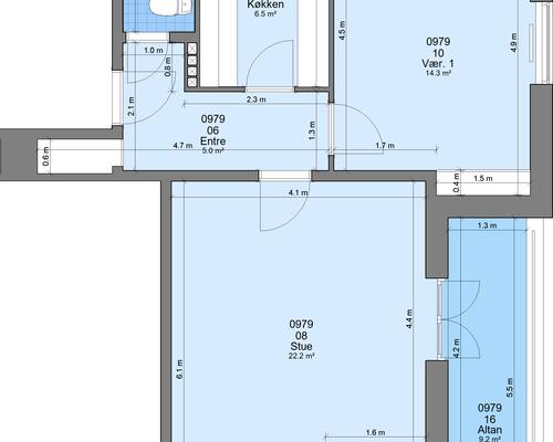 2 værelses lejlighed i Randers