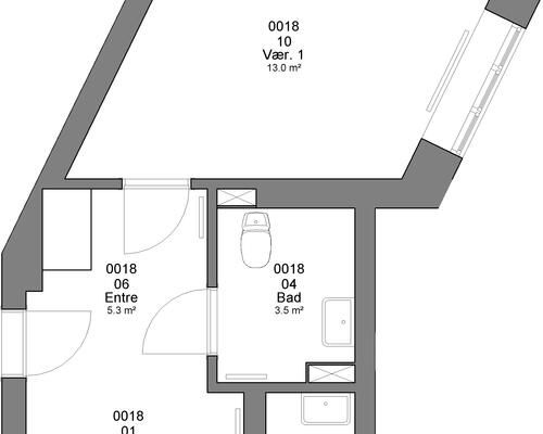 1 værelses lejlighed i Haderslev