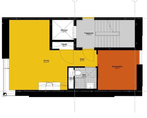 1 værelses lejlighed i Odense C