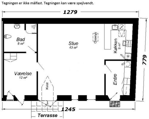 2 værelses lejlighed i Randers NØ