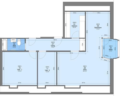 3 værelses lejlighed i Randers NØ