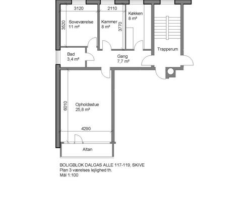 3 værelses lejlighed i Skive