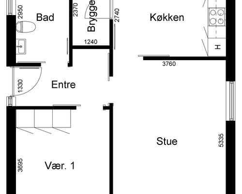 2 værelses hus i Hvide Sande