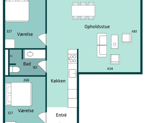 3 værelses lejlighed i Århus V