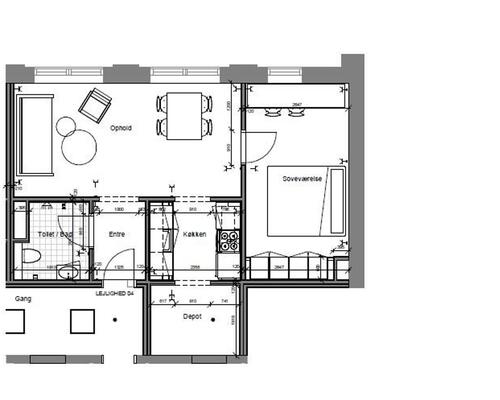 1 værelses lejlighed i Odense C
