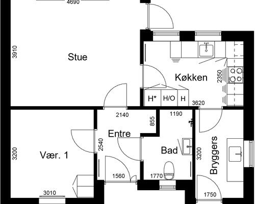 2 værelses lejlighed i Skive