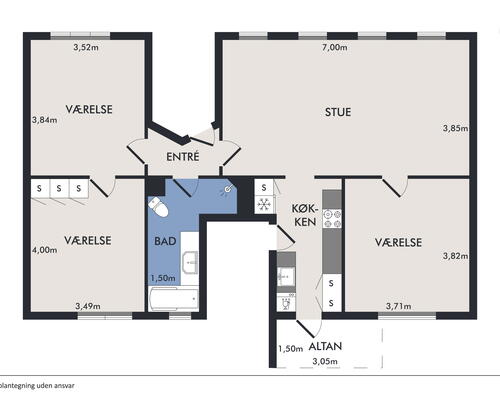 4 værelses lejlighed i Aalborg