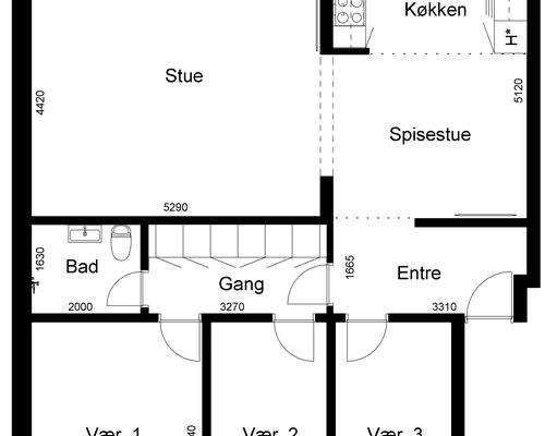 5 værelses lejlighed i Grenaa