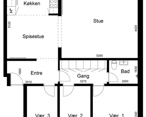 5 værelses lejlighed i Grenaa