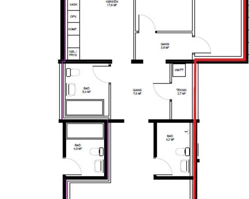 4 værelses lejlighed på 138 m² i stueetagen