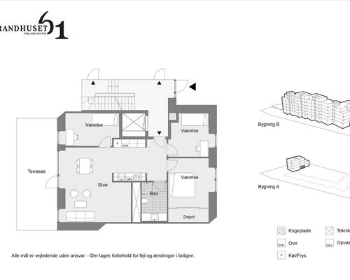 4 værelses lejlighed i København S