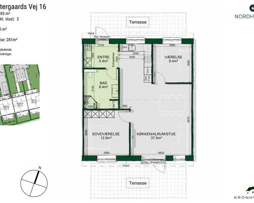 3 værelses hus i Kalundborg