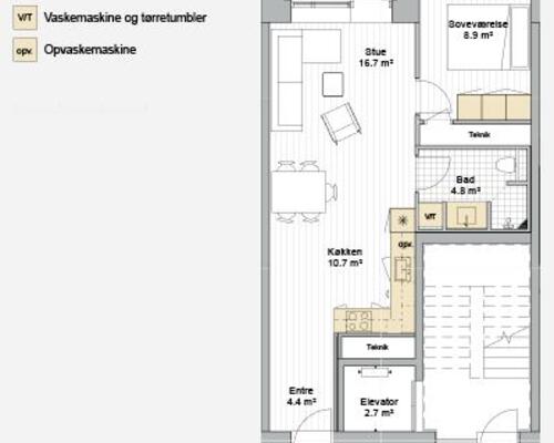 2 værelses lejlighed i Nørresundby