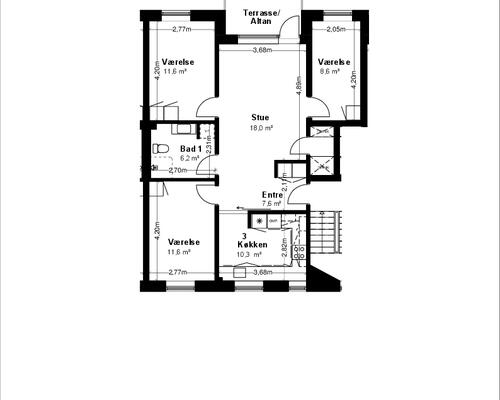 4 værelses lejlighed i Aalborg SØ