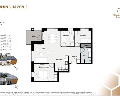 4 værelses lejlighed i Tilst