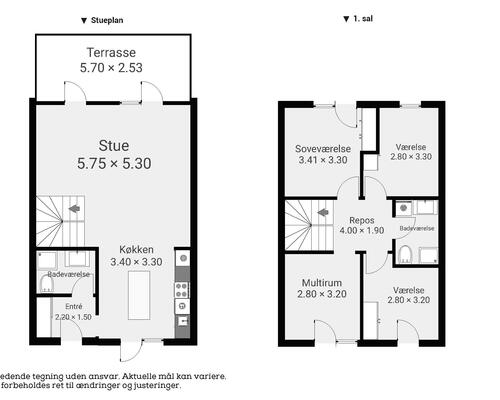 Moderne nybygget rækkehus ved Fuglsang Sø