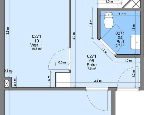 2 værelses lejlighed i Randers NV