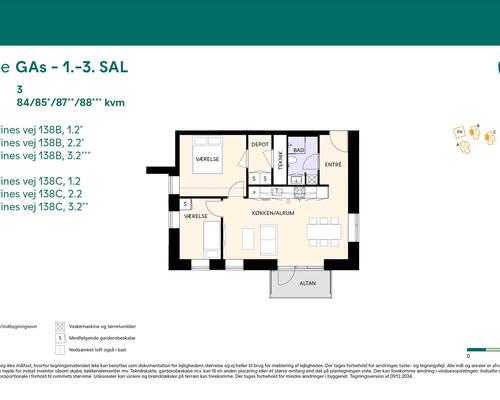 3 værelses lejlighed i Birkerød