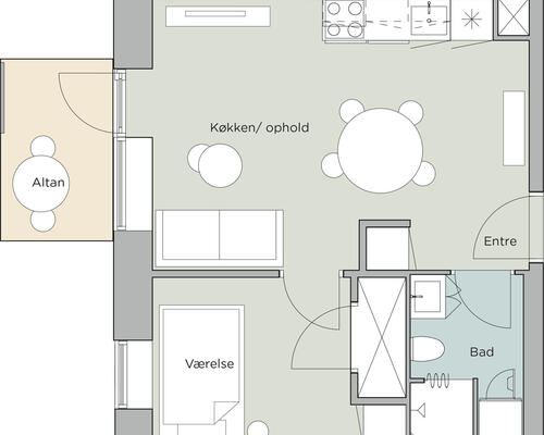 2 værelses lejlighed i Aalborg