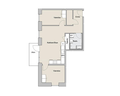 3 værelses lejlighed i Kirkebjerg Parken