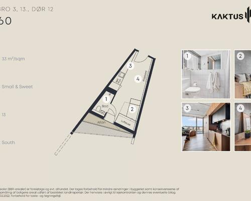 1 værelses lejlighed i København V