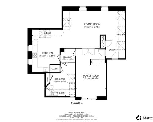 2 værelses lejlighed i Hellerup