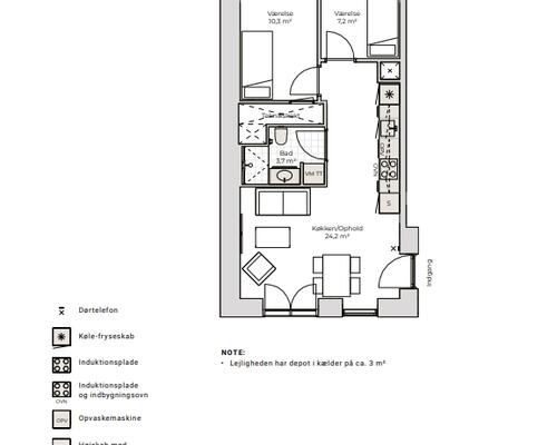 3 værelses lejlighed i Nørresundby