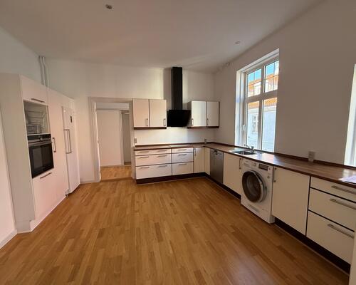 166 m² lækker lejlighed midt i gågagen med elevator og alten